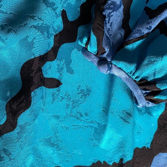 Umi Collections by Anne Crimmins Vintage Blue/Black Dress Size 10 - Picture 8 of 11